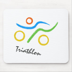 Tapis De Souris Logo du triathlon