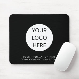 Tapis De Souris Logo Entreprise Marque Noir Société