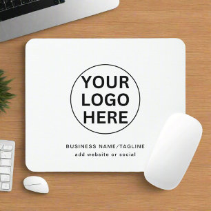 Tapis De Souris Logo et texte d'entreprise personnalisés l Promo n