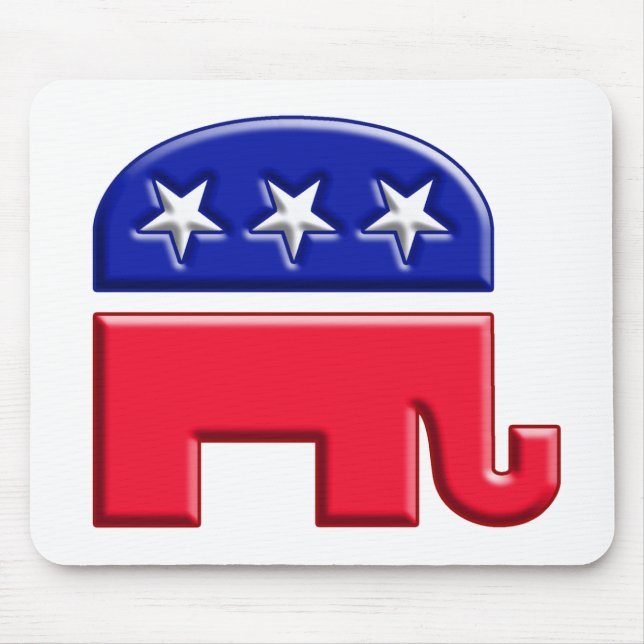 Tapis De Souris Logo GOP Elephant (Devant)