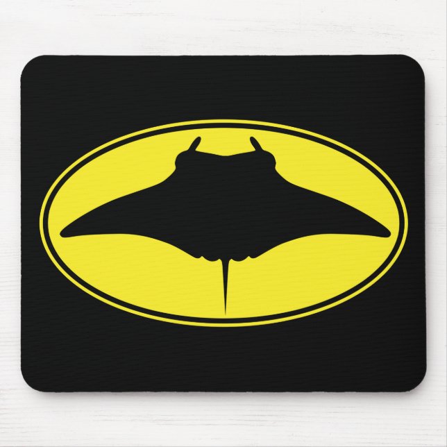 Tapis De Souris Logo Manta Ray Silhouette (Devant)