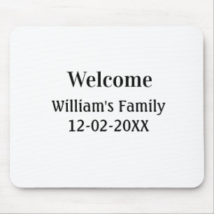 Tapis De Souris logo monogramme minimaliste simple personnalisé bo