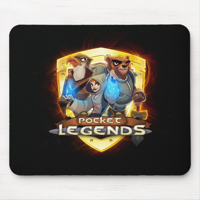 Tapis De Souris Logo Mousepad d'or de légendes de poche (Devant)