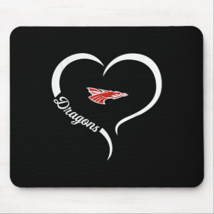 Tapis De Souris Logo New Palestine Dragons Demi-Coeur Slogan Hs
