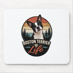 Tapis De Souris Logo officiel de la vie des Boston Terrier