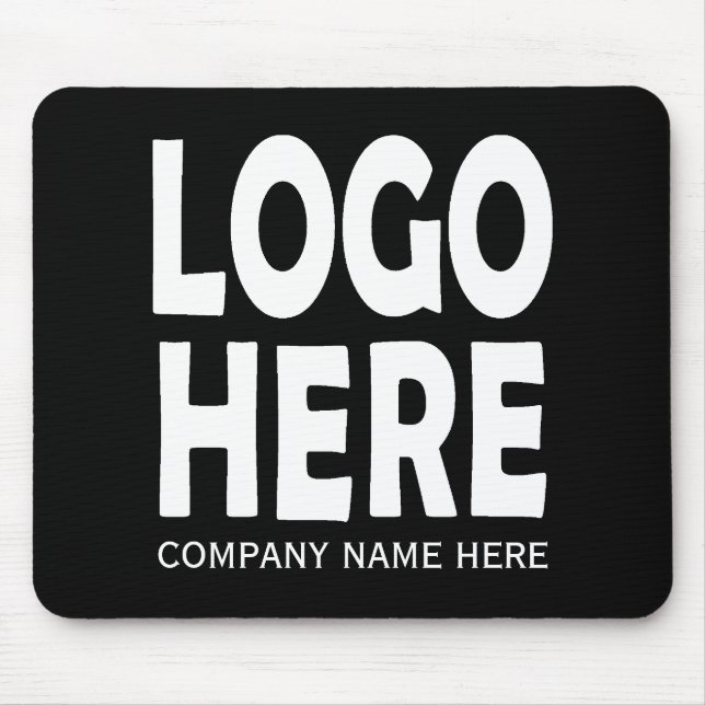 Tapis De Souris Logo personnalisé d'entreprise blanche moderne (Devant)