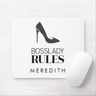 Tapis De Souris Logo personnalisé Règles de patronne