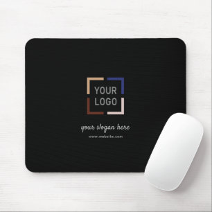 Tapis De Souris Logo promotionnel personnalisé en noir
