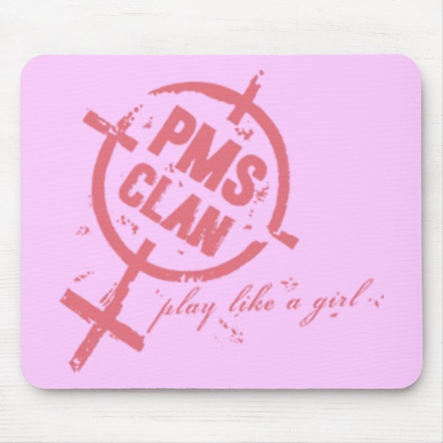 Tapis De Souris Logo rose de PMS Mousepad- (Devant)
