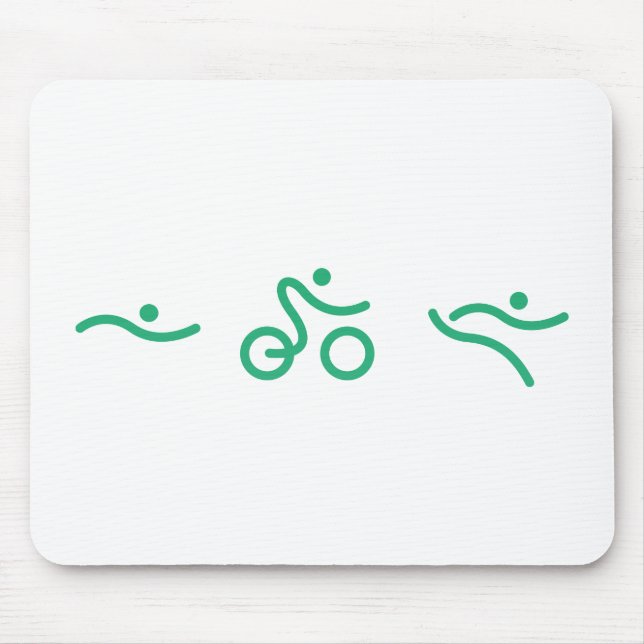 Tapis De Souris Logo vert de triathlon (Devant)