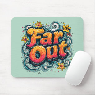 Tapis De Souris Loin Retro les années 70 Psychédélique Super Hippi