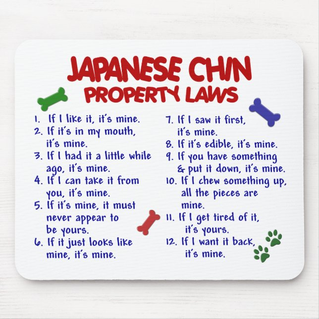 Tapis De Souris Lois 2 de propriété de CHIN de JAPONAIS (Devant)