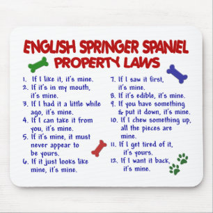 Tapis De Souris Lois 2 de propriété d'ÉPAGNEUL de SPRINGER ANGL