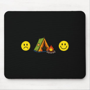 Tapis De Souris Loisir drôle visage triste + camping = visage heur