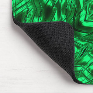 Tapis De Souris Longues courbes formant étoile sur métal vert