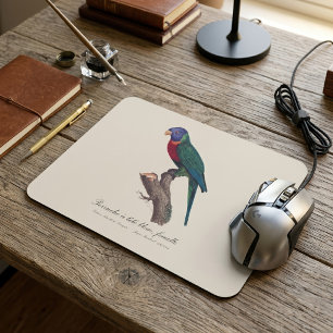 Tapis De Souris Loriquet arc-en-ciel femelle, Trichoglossus molucc