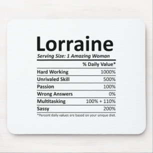 Tapis De Souris Lorraine Nutrition Nom Personnalisé Drôle Noël