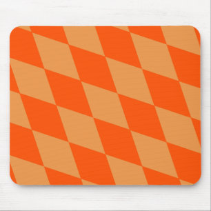 Tapis De Souris Losanges Damier Orange Clair et Foncé Harlequin