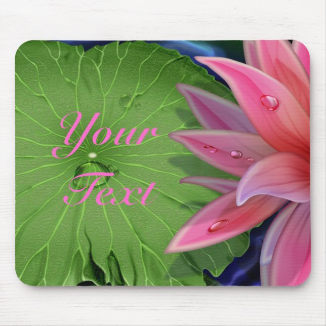 Tapis De Souris Lotus Mousepad rose (Devant)