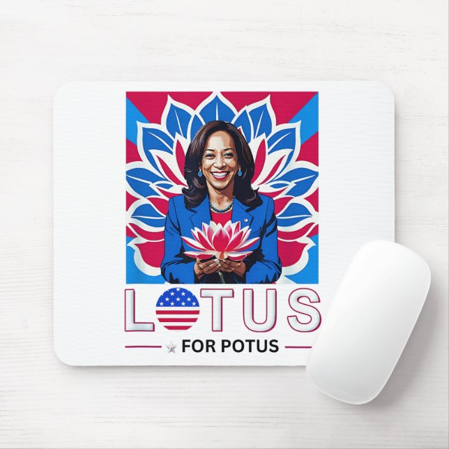 Tapis De Souris Lotus pour la campagne présidentielle de Potus Kam (Avec souris)
