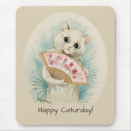 Tapis De Souris Louis Wain Chat blanc avec ventilateur CC0074