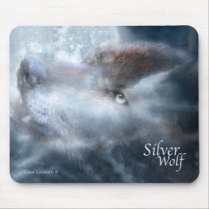 Tapis De Souris Loup argenté Mousepad