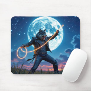 Tapis De Souris Loup-garou lassant la Lune