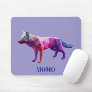 Tapis De Souris Loup géométrique futuriste sur mesure