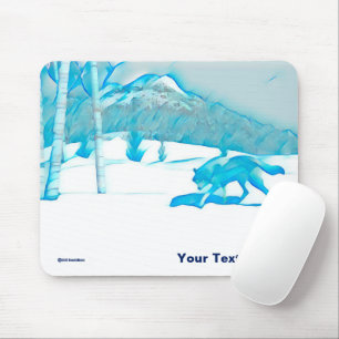 Tapis De Souris Loup solitaire dans WInter