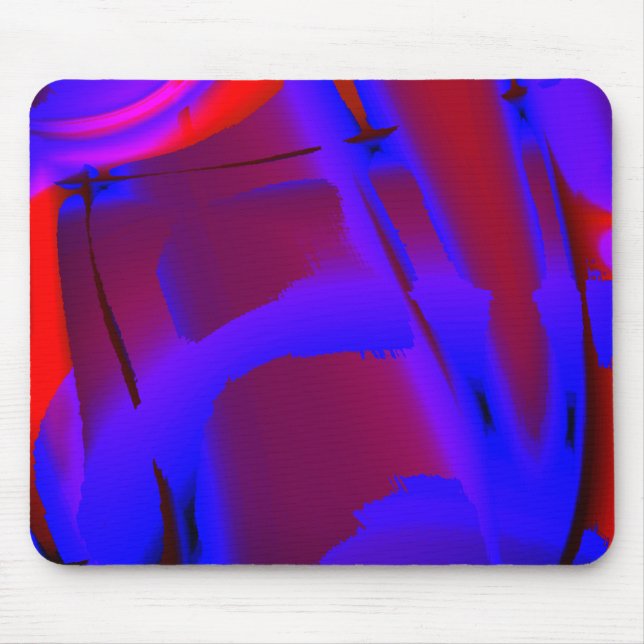 Tapis De Souris Loupe découpée de peinture numérique sur vin (Devant)