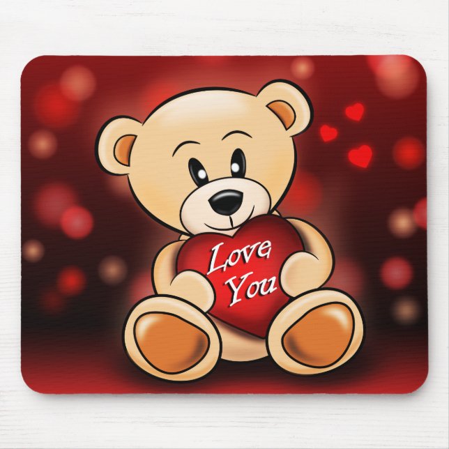 Tapis De Souris L'ourson t'aime Mousepad (Vorne)