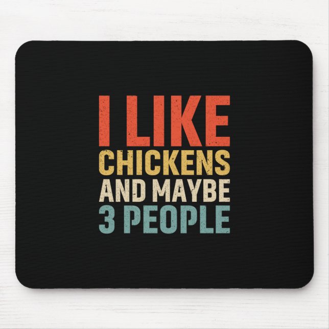 Tapis De Souris Louvain de poulet | J'Aime Les Poulets (Devant)
