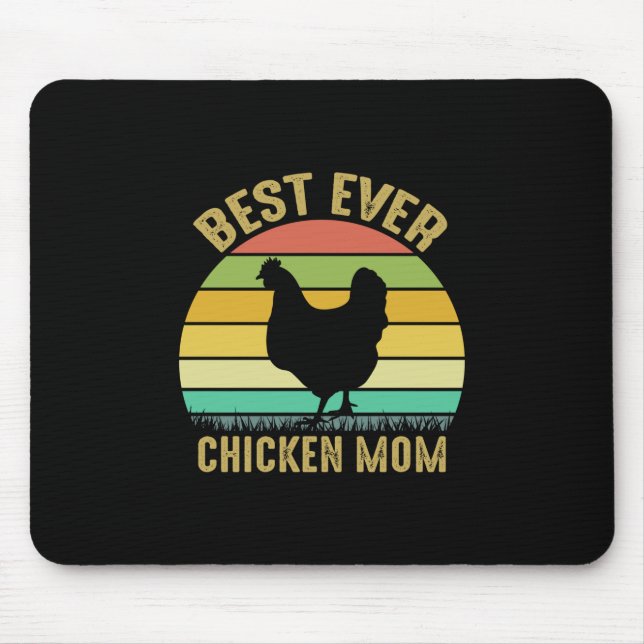 Tapis De Souris Louvain de poulet | Meilleure mère du poulet (Devant)