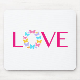 Tapis De Souris Love and Butterflies Mouse Pad