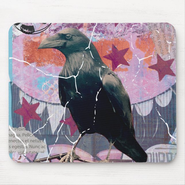 Tapis De Souris Love crows & little artistic edge crow mouse pad? (Devant)