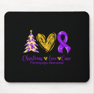 Tapis De Souris Love Cure Purple Ribbon Fibromyalgie Sensibilisati