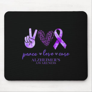 Tapis De Souris Love Cure Ribbon Leopard Alzheimerheimer Cerveau A