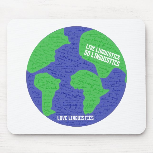 Tapis De Souris Love Linguistique Mousepad (Devant)