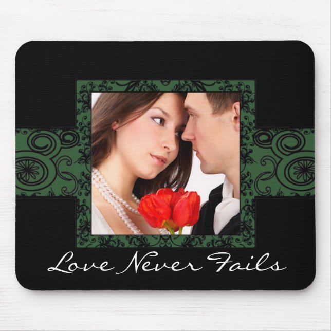 Tapis De Souris Love Never Fails-Mariage Photo MousePad (Devant)