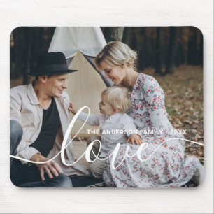 Tapis De Souris 'Love' Photo de famille personnalisée avec nom per