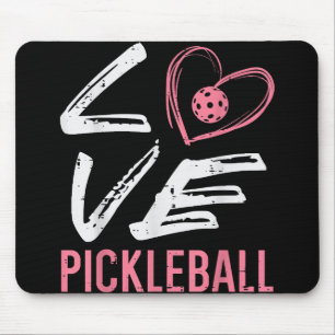 Tapis De Souris Love Pickleball Coeur Pickle Ball Femmes Filles En