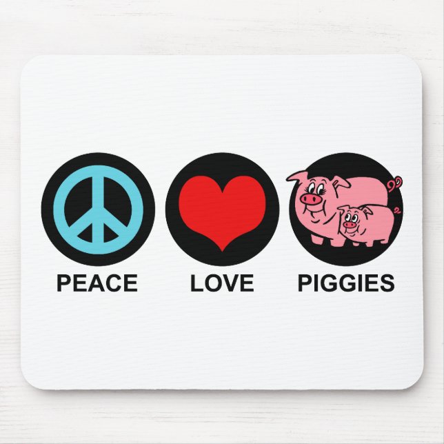 Tapis De Souris Love Piggies Mousepad (Devant)