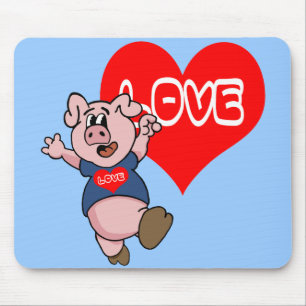 Tapis De Souris Love Piggy
