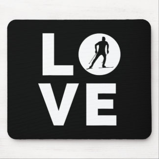 Tapis De Souris Love Ski de fond