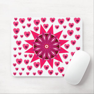 TAPIS DE SOURIS LOVE VALENTINE, DON D'ANNIVERSAIRE AVEC LES COEURS