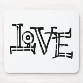 Tapis De Souris Love word typography