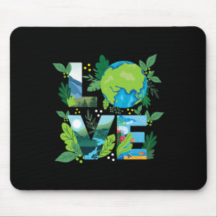 Tapis De Souris Love World - De l'environnement Protection Jour de