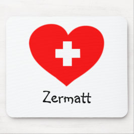 Tapis De Souris Love Zermatt - Bousepad de coeur suisse