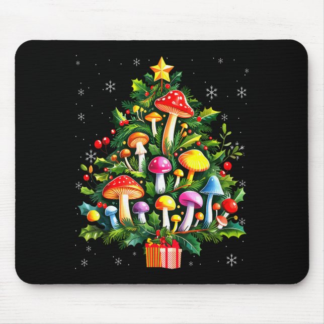 Tapis De Souris Lover Xmas Mushroom Christmas Tree  (Devant)