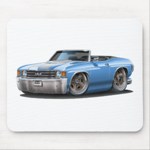 Tapis De Souris Lt 1971-72 de Chevelle Bleu-Blanc Convertible